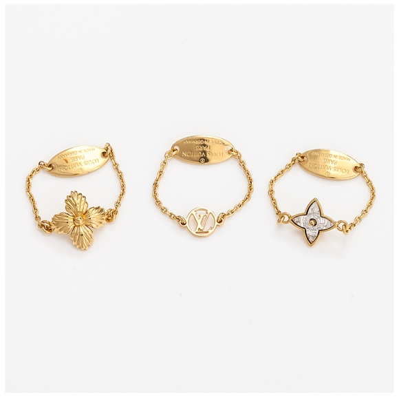 Never worn Louis Vuitton, Three "Blooming strass" rings - Picture 1 of 5